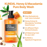 Honey & Macadamia Pure Body Wash - Baby Powder