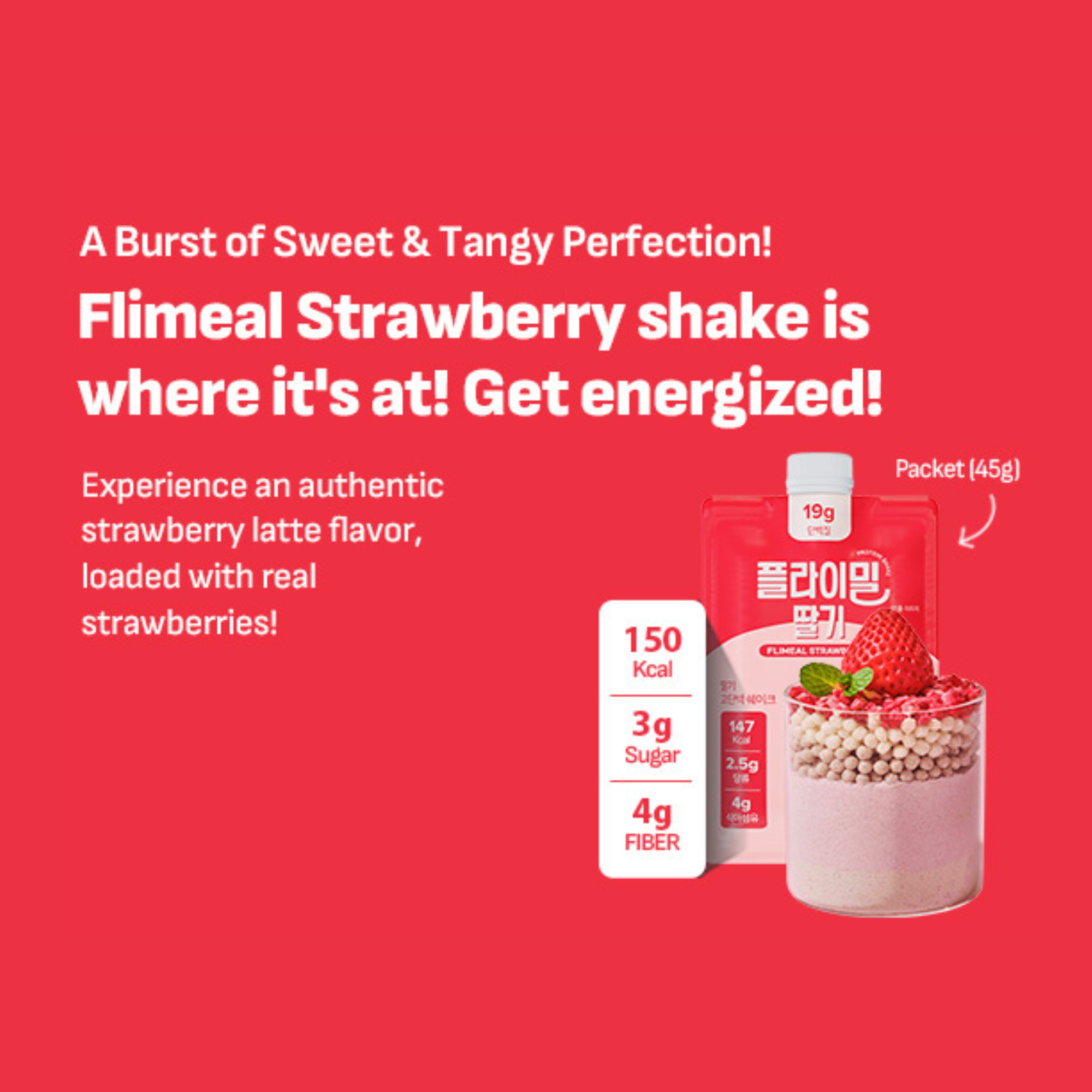 Strawberry Protein Shake Pouch
