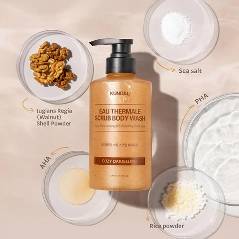Eau Theramale Scrub Body Wash - Cozy Darjeeling
