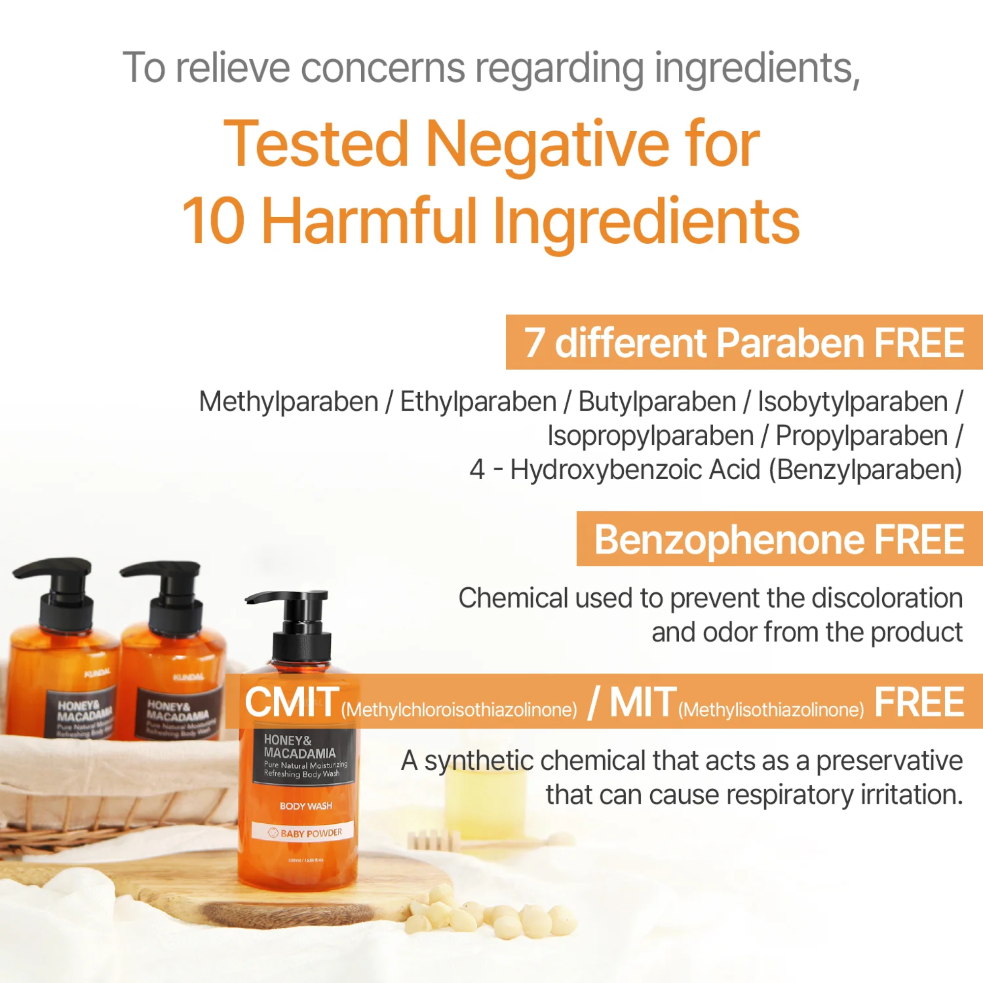 Honey & Macadamia Pure Body Wash - Baby Powder