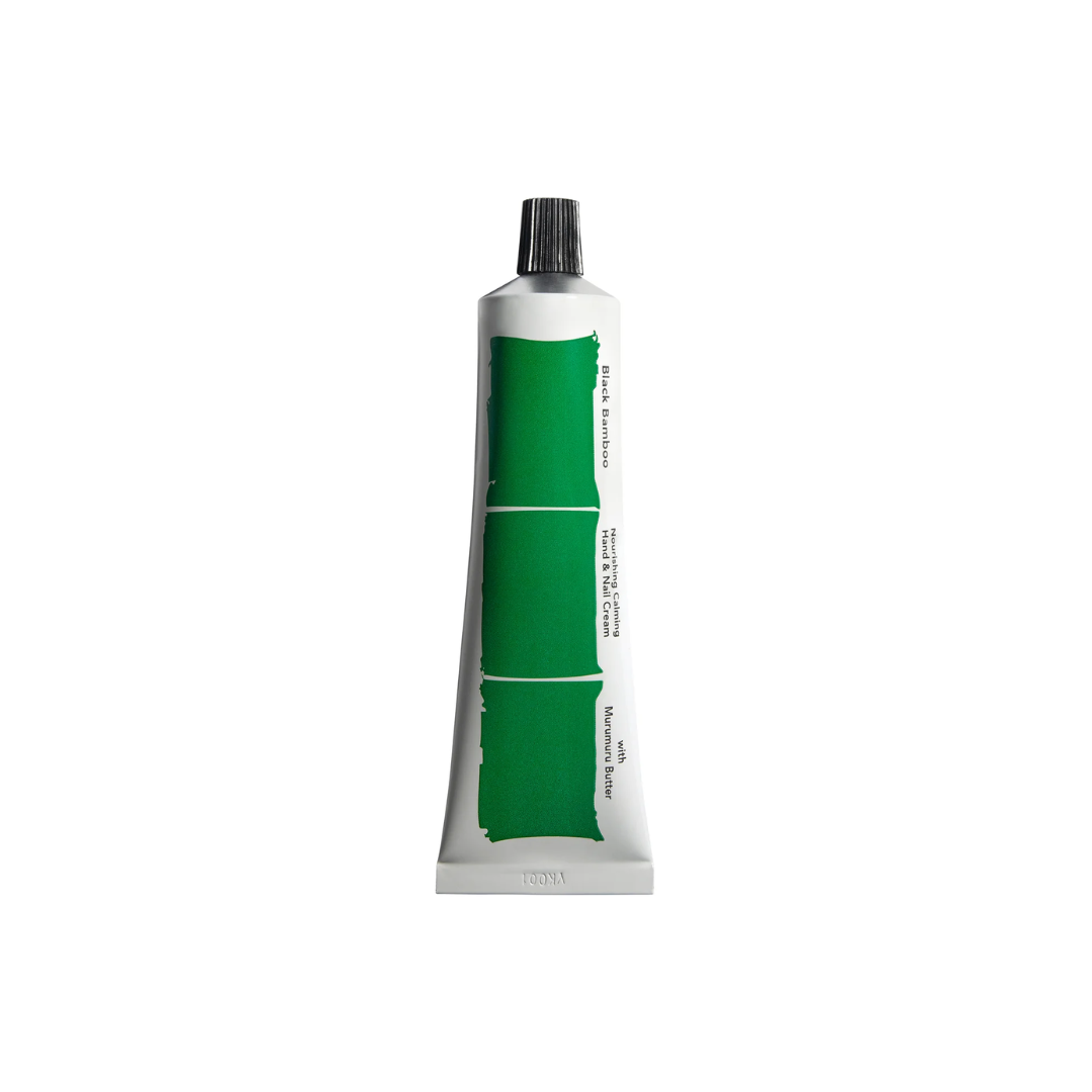 Green tube of cream Haruharu Wonder product on a white background