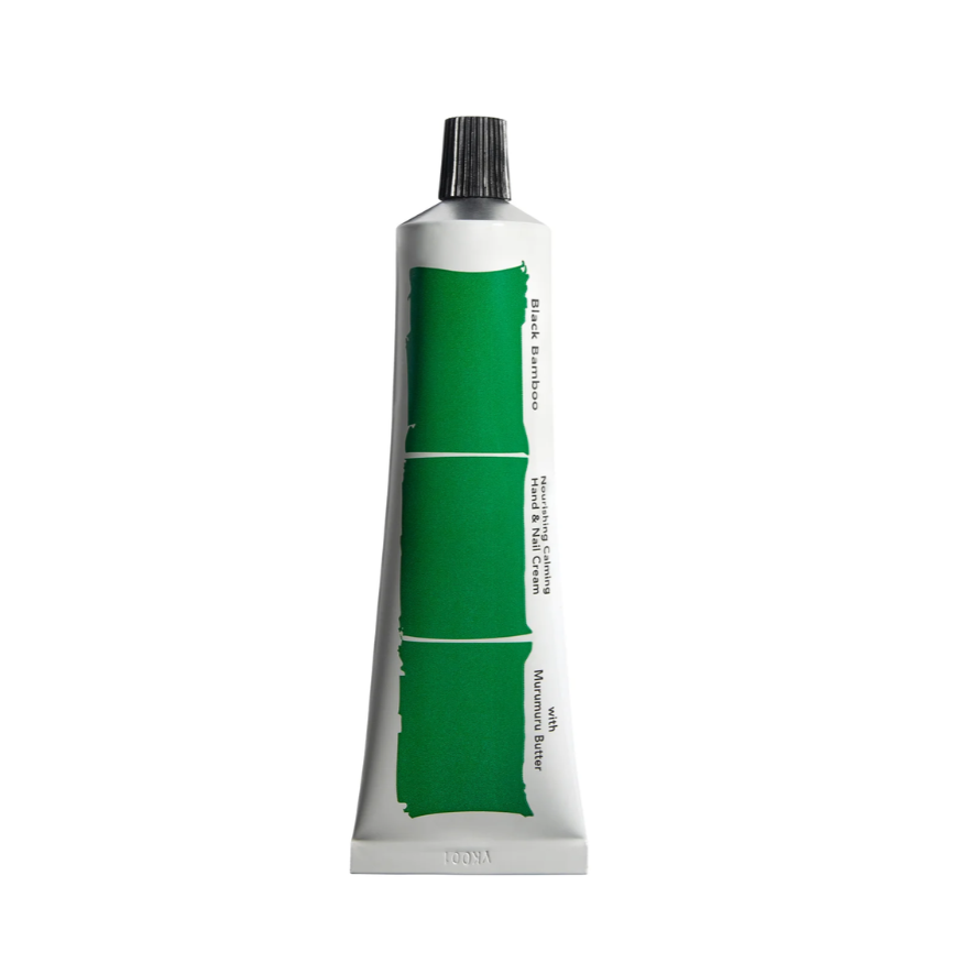 Green tube of cream Haruharu Wonder product on a white background