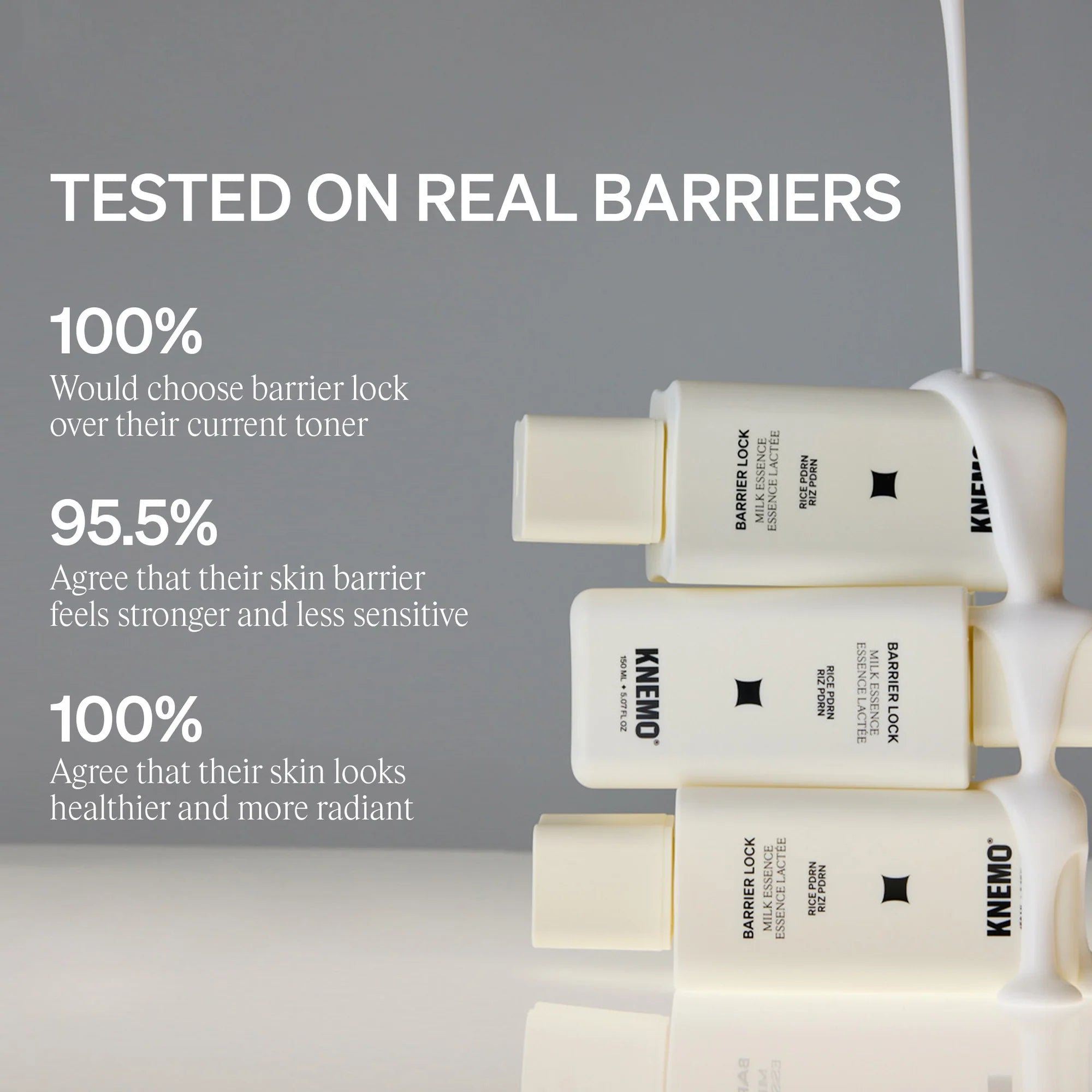 Knemo KNEMO BARRIER LOCK Rice PDRN Milk Essence – Skinsquared